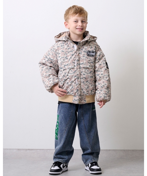 XLARGE KIDS（エクストララージキッズ）の「パファージャケット（ブルゾン・キッズ・カラフル/ブラック・140cm/120cm/130cm/110cm/100cm/90cm）」の7枚目の写真