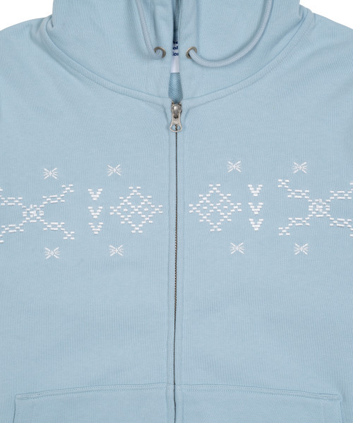 THECOLDESTMOMENT(ザコールデストモーメント)の「TCM nordic hooded zip-up (sky blue)(パーカー・レディース・その他・SMALL/MEDIUM/LARGE)」の4枚目の写真