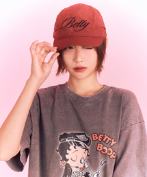 CNVS（ベティ ブープ）の「ベティブープ ビッグカーブナイロンキャンプキャップ_バーガンディ（キャップ）」