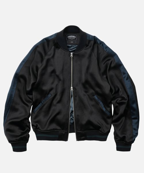 FRIZMWORKS（フリズムワークス）の「VISCOSE SATIN JACKET _ BLACK（ブルゾン・メンズ・その他・MEDIUM/X-LARGE/LARGE）」の2枚目の写真
