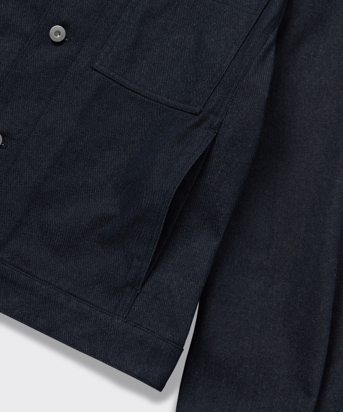 MUSINSA STANDARD（ムシンサスタンダード）の「デニムライクリラックスドミニマルジャケット[ディープインディゴ]（デニムジャケット・メンズ・その他・MEDIUM/LARGE/X-LARGE/XX-LARGE）」の6枚目の写真