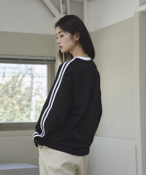 THE GREEN LAB（ザグリーンラボ）の「サッカーフットボール配色長袖Tシャツ[ブラック]（Tシャツ/カットソー・メンズ・その他・SMALL）」の6枚目の写真