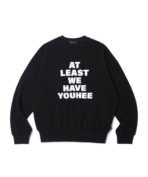 YOUHEE（ユヒ）の「YOUHEE LETTERING SWEATSHIRTS BLACK（スウェット・レディース・その他・FREE）」の2枚目の写真