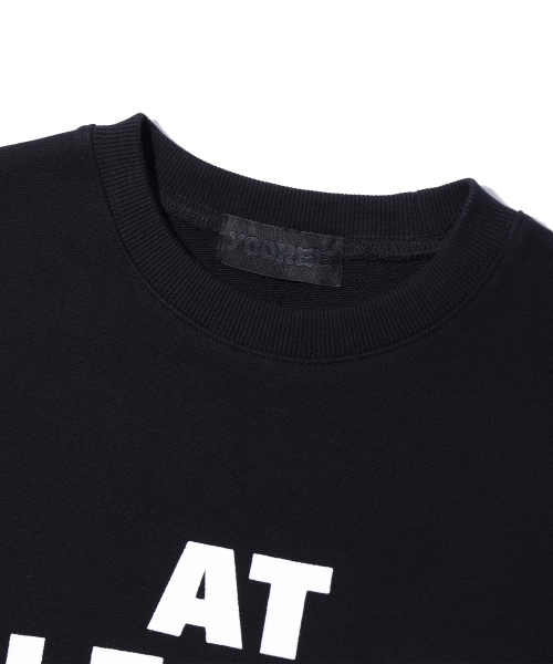 YOUHEE（ユヒ）の「YOUHEE LETTERING SWEATSHIRTS BLACK（スウェット・レディース・その他・FREE）」の4枚目の写真