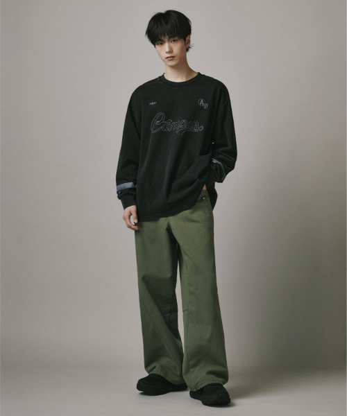 Verdnt(バーダント)の「切開レイヤードカーゴワイドコットンパンツ【カーキ】(その他パンツ・レディース・カーキ・SMALL/MEDIUM/LARGE/X-LARGE)」の6枚目の写真