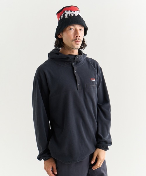 NANGA（ナンガ）の「AIR WARM FLEECE HOODIE/エアウォーム フリース フーディー（パーカー・メンズ・ブルー/ブラック/ピンク系その他/グリーン・S/M/L/XL）」の5枚目の写真