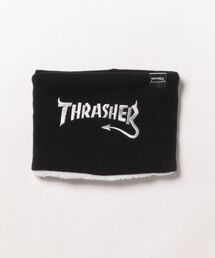 THRASHER（スラッシャー）の「KNIT/BOA REVERSIBLE KIDS NECK WARMER/THRASHER スラッシャー ニット×ボア リバーシブル キッズ ネックウォーマー（ネックウォーマー/スヌード・キッズ）」