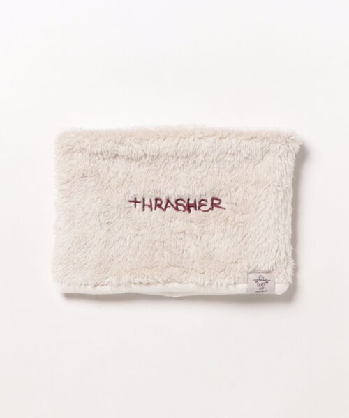 THRASHER(スラッシャー)の「KNIT/BOA REVERSIBLE KIDS NECK WARMER/THRASHER スラッシャー ニット×ボア リバーシブル キッズ ネックウォーマー(ネックウォーマー/スヌード・キッズ・ブラック/アイボリー・FREE)」の5枚目の写真
