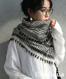 antiqua | 千鳥格子 チェック柄 大判 ストール(ストール/ショール)