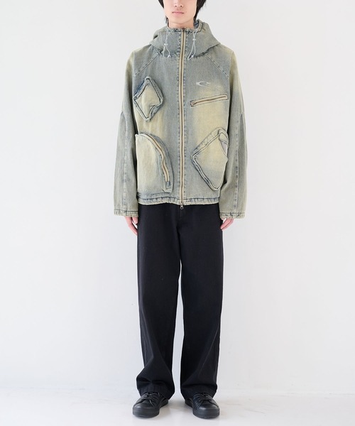 CPG(シーピージー)の「【CPG】別注 CPG RHOMBUS POCKET FADE DENIM JACKET(デニムジャケット・メンズ・ブルー・M/L)」の2枚目の写真