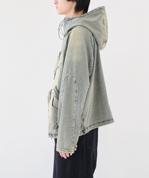 CPG(シーピージー)の「【CPG】別注 CPG RHOMBUS POCKET FADE DENIM JACKET(デニムジャケット・メンズ・ブルー・M/L)」の3枚目の写真