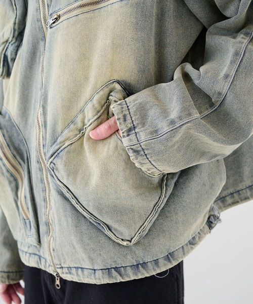 CPG(シーピージー)の「【CPG】別注 CPG RHOMBUS POCKET FADE DENIM JACKET(デニムジャケット・メンズ・ブルー・M/L)」の7枚目の写真