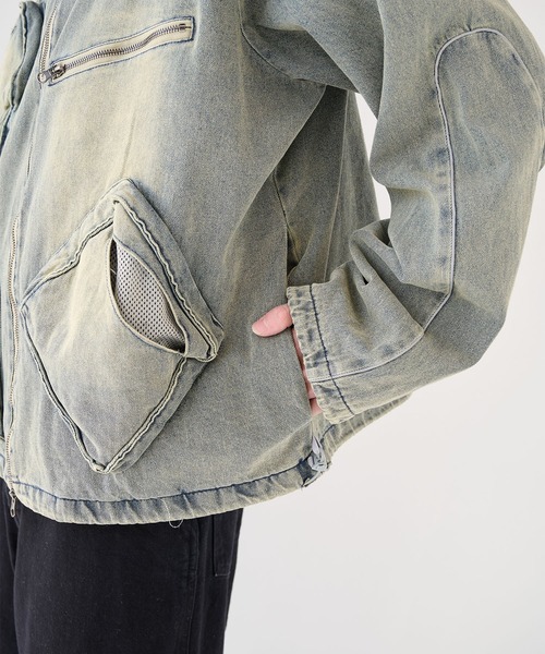 CPG(シーピージー)の「【CPG】別注 CPG RHOMBUS POCKET FADE DENIM JACKET(デニムジャケット・メンズ・ブルー・M/L)」の8枚目の写真