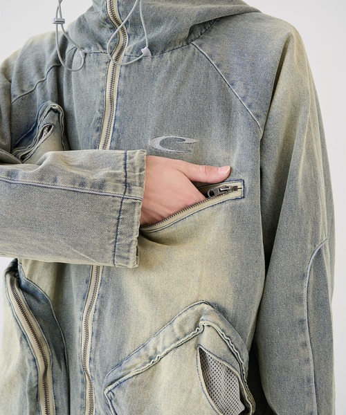 CPG(シーピージー)の「【CPG】別注 CPG RHOMBUS POCKET FADE DENIM JACKET(デニムジャケット・メンズ・ブルー・M/L)」の9枚目の写真