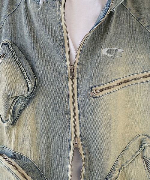 CPG(シーピージー)の「【CPG】別注 CPG RHOMBUS POCKET FADE DENIM JACKET(デニムジャケット・メンズ・ブルー・M/L)」の11枚目の写真