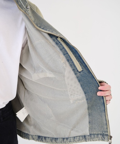 CPG(シーピージー)の「【CPG】別注 CPG RHOMBUS POCKET FADE DENIM JACKET(デニムジャケット・メンズ・ブルー・M/L)」の12枚目の写真