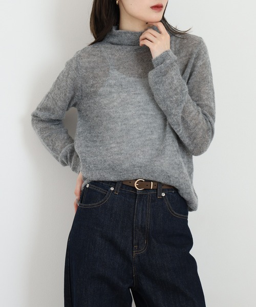 BRODIAEA(ブローディア)の「BRODIAEA ベビーアルパカボトルネックニット 日本製(ニット/セーター・レディース・キナリ・40)」の18枚目の写真