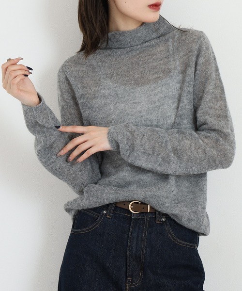 BRODIAEA(ブローディア)の「BRODIAEA ベビーアルパカボトルネックニット 日本製(ニット/セーター・レディース・キナリ・40)」の19枚目の写真
