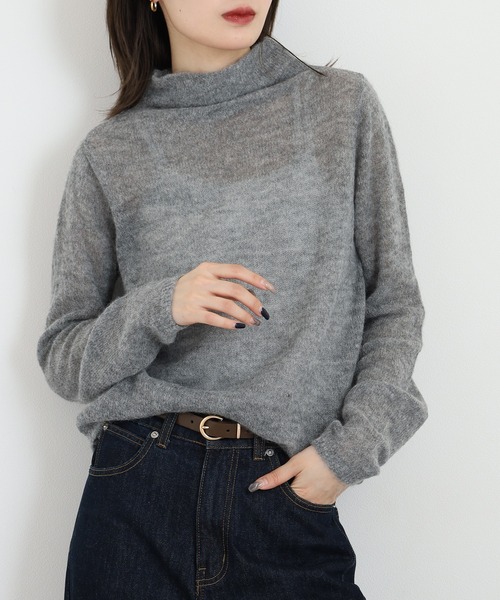 BRODIAEA(ブローディア)の「BRODIAEA ベビーアルパカボトルネックニット 日本製(ニット/セーター・レディース・キナリ・40)」の21枚目の写真
