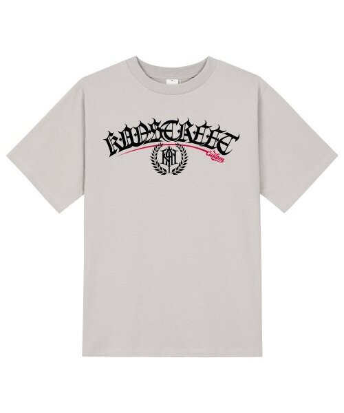 KAN6312(カン6312)の「KTC0161 レタリング月桂冠半袖Tシャツ - ベージュ(Tシャツ/カットソー・メンズ・その他・SMALL/MEDIUM/LARGE/X-LARGE)」の1枚目の写真
