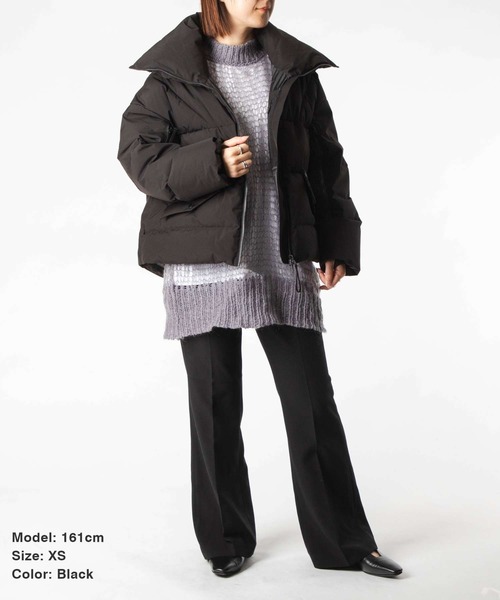 WOOLRICH（ウールリッチ）の「WOOLRICH GTX JACKET ウールリッチ ゴアウィンドーストッパー ダウンジャケット（ダウンジャケット/コート・レディース・ブラック/クリーム・SMALL/MEDIUM/LARGE）」の3枚目の写真