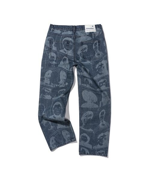 EXTRAORDINARY(エクストラオーディナリー)の「PORTRAIT PRINTING DENIM PANTS INDIGO(デニムパンツ・メンズ・その他・LARGE/MEDIUM/SMALL/X-LARGE)」の2枚目の写真