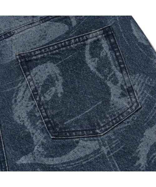 EXTRAORDINARY(エクストラオーディナリー)の「PORTRAIT PRINTING DENIM PANTS INDIGO(デニムパンツ・メンズ・その他・LARGE/MEDIUM/SMALL/X-LARGE)」の6枚目の写真
