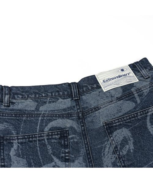 EXTRAORDINARY(エクストラオーディナリー)の「PORTRAIT PRINTING DENIM PANTS INDIGO(デニムパンツ・メンズ・その他・LARGE/MEDIUM/SMALL/X-LARGE)」の7枚目の写真