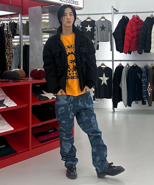 EXTRAORDINARY(エクストラオーディナリー)の「PORTRAIT PRINTING DENIM PANTS INDIGO(デニムパンツ・メンズ・その他・LARGE/MEDIUM/SMALL/X-LARGE)」の8枚目の写真