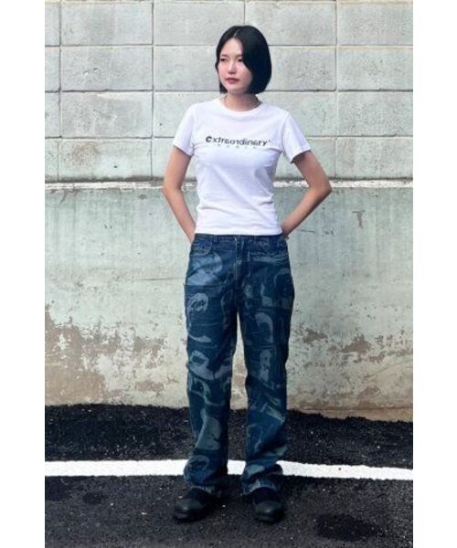EXTRAORDINARY(エクストラオーディナリー)の「PORTRAIT PRINTING DENIM PANTS INDIGO(デニムパンツ・メンズ・その他・LARGE/MEDIUM/SMALL/X-LARGE)」の11枚目の写真