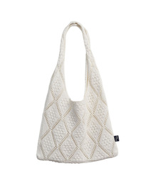 SLOWLOLLI（スローローリ）の「Cozy Crochet Bag - Beige（エコバッグ/サブバッグ）」