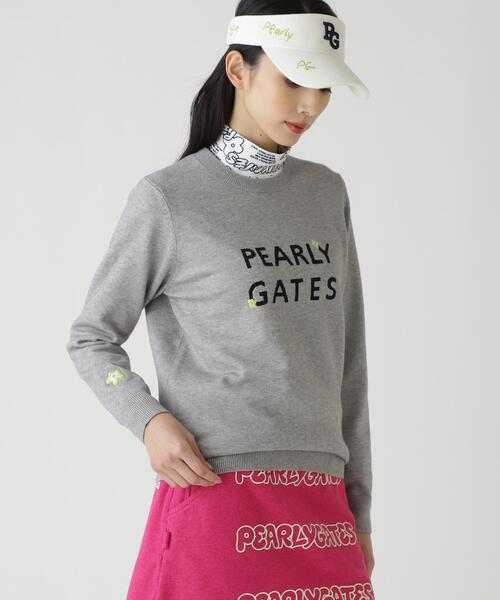 PEARLY GATES(パーリーゲイツ)の「【PEARLY GATES】12G 天竺×インターシャ(ニット/セーター・レディース・ネイビー/ホワイト/グレー系その他・SMALL/MEDIUM/LARGE)」の5枚目の写真