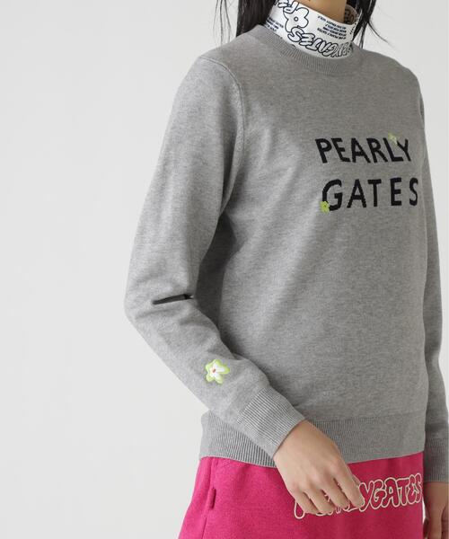 PEARLY GATES(パーリーゲイツ)の「【PEARLY GATES】12G 天竺×インターシャ(ニット/セーター・レディース・ネイビー/ホワイト/グレー系その他・SMALL/MEDIUM/LARGE)」の9枚目の写真