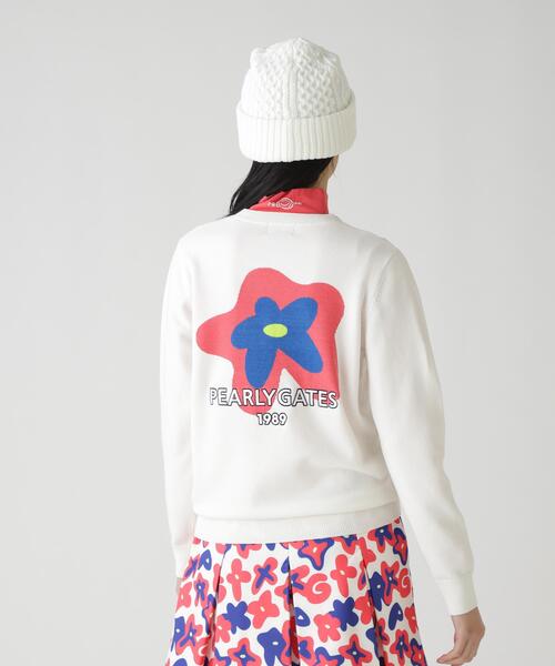 PEARLY GATES(パーリーゲイツ)の「【PEARLY GATES】12G 天竺×インターシャ(ニット/セーター・レディース・ネイビー/ホワイト/グレー系その他・SMALL/MEDIUM/LARGE)」の15枚目の写真