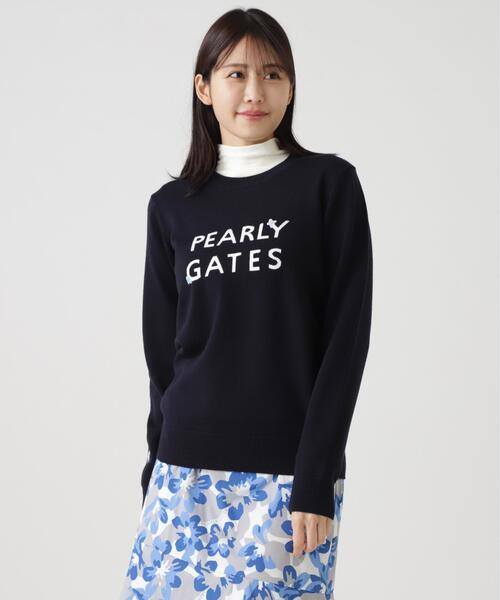 PEARLY GATES(パーリーゲイツ)の「【PEARLY GATES】12G 天竺×インターシャ(ニット/セーター・レディース・ネイビー/ホワイト/グレー系その他・SMALL/MEDIUM/LARGE)」の22枚目の写真