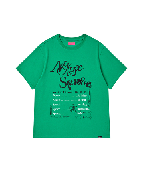 NYXX（エヌワイエックスエックス）の「NYX SPACE SCRIPT TEE GREEN（Tシャツ/カットソー・レディース・その他・MEDIUM/SMALL）」の2枚目の写真