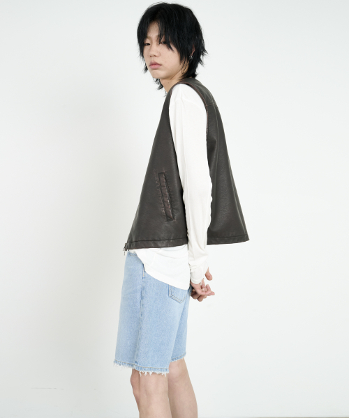DUSTYWHITE(ダスティーホワイト)の「ホワイトレイヤードロングスリーブTシャツ(Tシャツ/カットソー・メンズ・その他・MEDIUM/LARGE)」の3枚目の写真