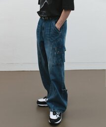 ALYSS（アリス）の「Structured Multi Cargo Denim Pants [Deep Blue]（デニムパンツ）」