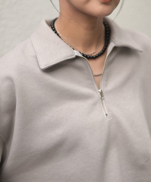 Marient（マリエント）の「ハーフZIPスウェットPO（スウェット・レディース・グレー/ブラック・FREE）」の3枚目の写真