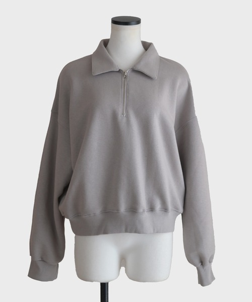 Marient（マリエント）の「ハーフZIPスウェットPO（スウェット・レディース・グレー/ブラック・FREE）」の10枚目の写真