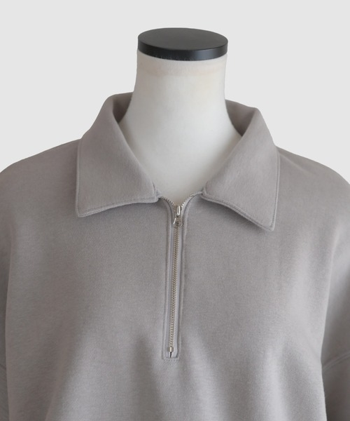 Marient（マリエント）の「ハーフZIPスウェットPO（スウェット・レディース・グレー/ブラック・FREE）」の13枚目の写真