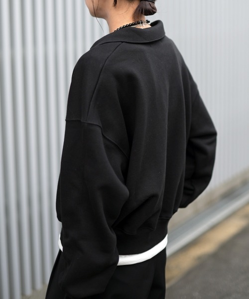 Marient（マリエント）の「ハーフZIPスウェットPO（スウェット・レディース・グレー/ブラック・FREE）」の17枚目の写真