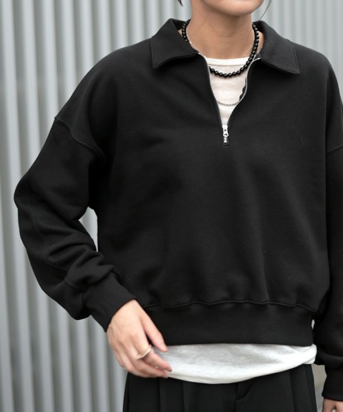 Marient（マリエント）の「ハーフZIPスウェットPO（スウェット・レディース・グレー/ブラック・FREE）」の18枚目の写真