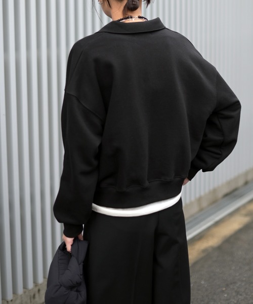 Marient（マリエント）の「ハーフZIPスウェットPO（スウェット・レディース・グレー/ブラック・FREE）」の19枚目の写真