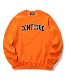 CONTINUE LOGO クルーネック - オレンジ