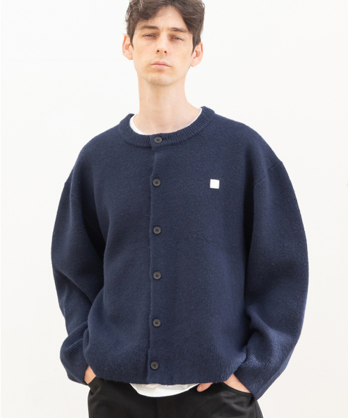 CHAMBROS（チャンブロス）の「ラウンドネッククロップニットカーディガン[ネイビー]（カーディガン/ボレロ・レディース・その他・MEDIUM/LARGE/X-LARGE）」の2枚目の写真