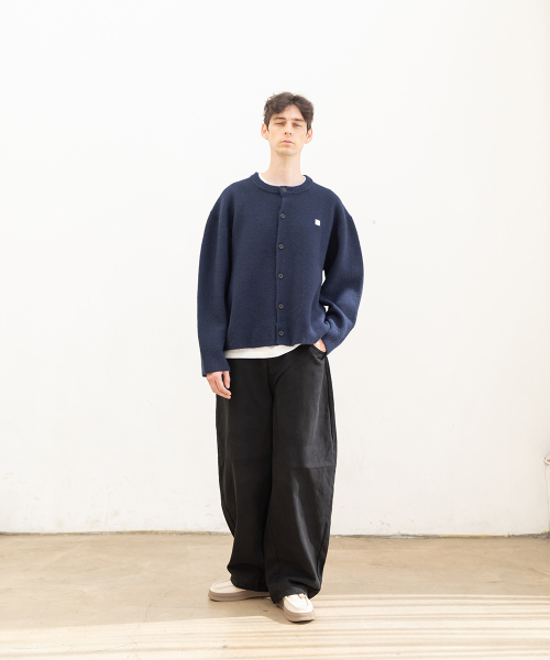 CHAMBROS（チャンブロス）の「ラウンドネッククロップニットカーディガン[ネイビー]（カーディガン/ボレロ・レディース・その他・MEDIUM/LARGE/X-LARGE）」の3枚目の写真