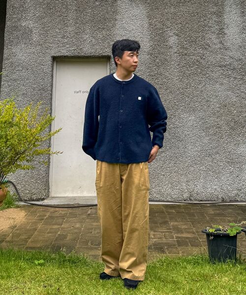 CHAMBROS（チャンブロス）の「ラウンドネッククロップニットカーディガン[ネイビー]（カーディガン/ボレロ・レディース・その他・MEDIUM/LARGE/X-LARGE）」の6枚目の写真