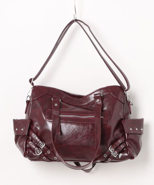 SpRay（スプレイ）の「ハトメベルト付ボストンＢＡＧ（ボストンバッグ・レディース・ブラック/ライトベージュ/ボルドー・FREE）」の21枚目の写真