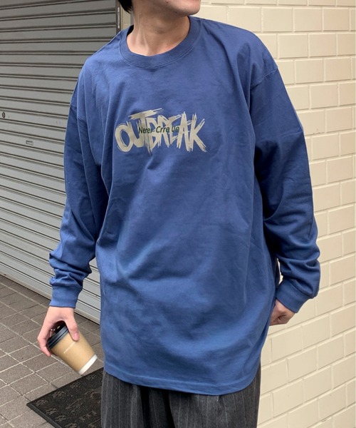 link lot(リンクロット)の「リラックスフィット ヴィンテージライク かすれロゴ プリント ロンT(Tシャツ/カットソー・メンズ・ブラック/ブルー/ホワイト/ネイビー/ダークグレー/ベージュ・M/L)」の17枚目の写真